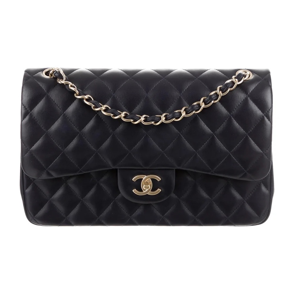 Chanel Black Quilted Shoulder Bag with Gold Chain